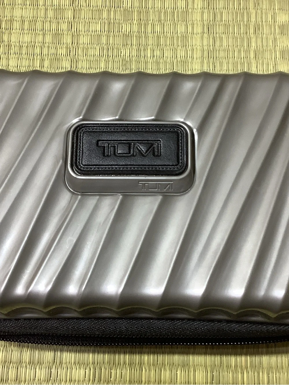 Tumi for Delta Grey Hard Shell Amenity Case Mini Traveling Electronic Case